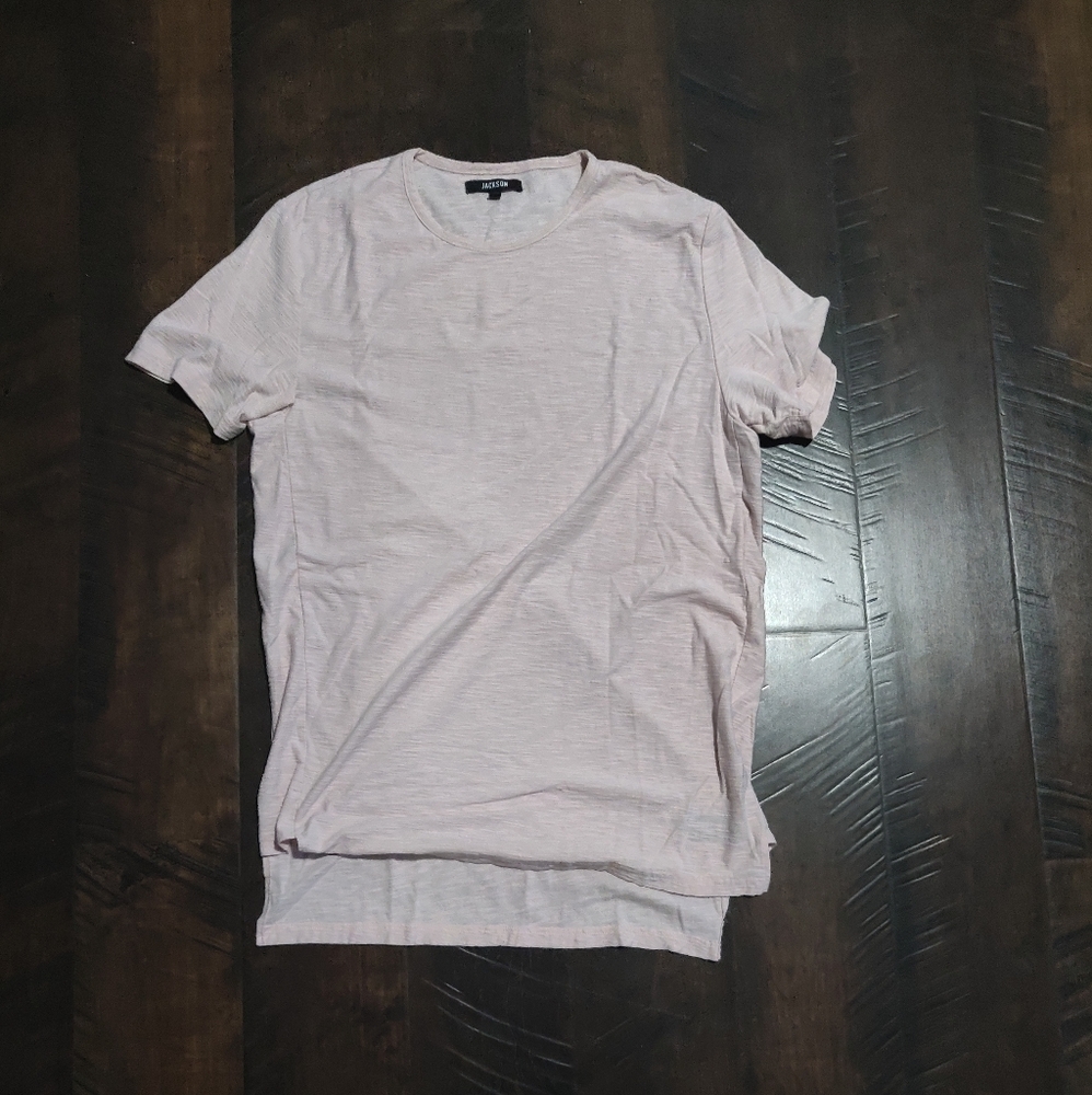 Jackson Men's Extended Drop Hem Tee Blush Pink Med